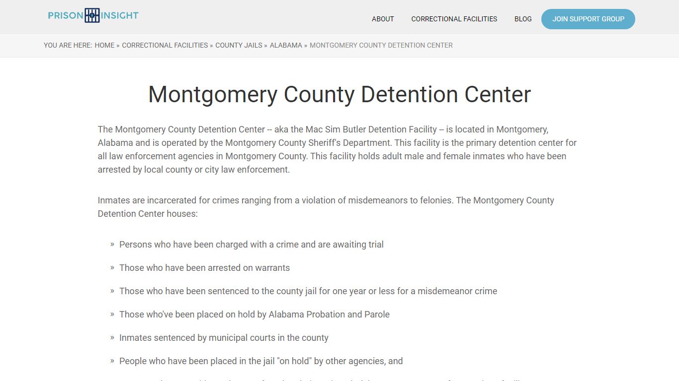 Montgomery County Detention Center - Prison Insight