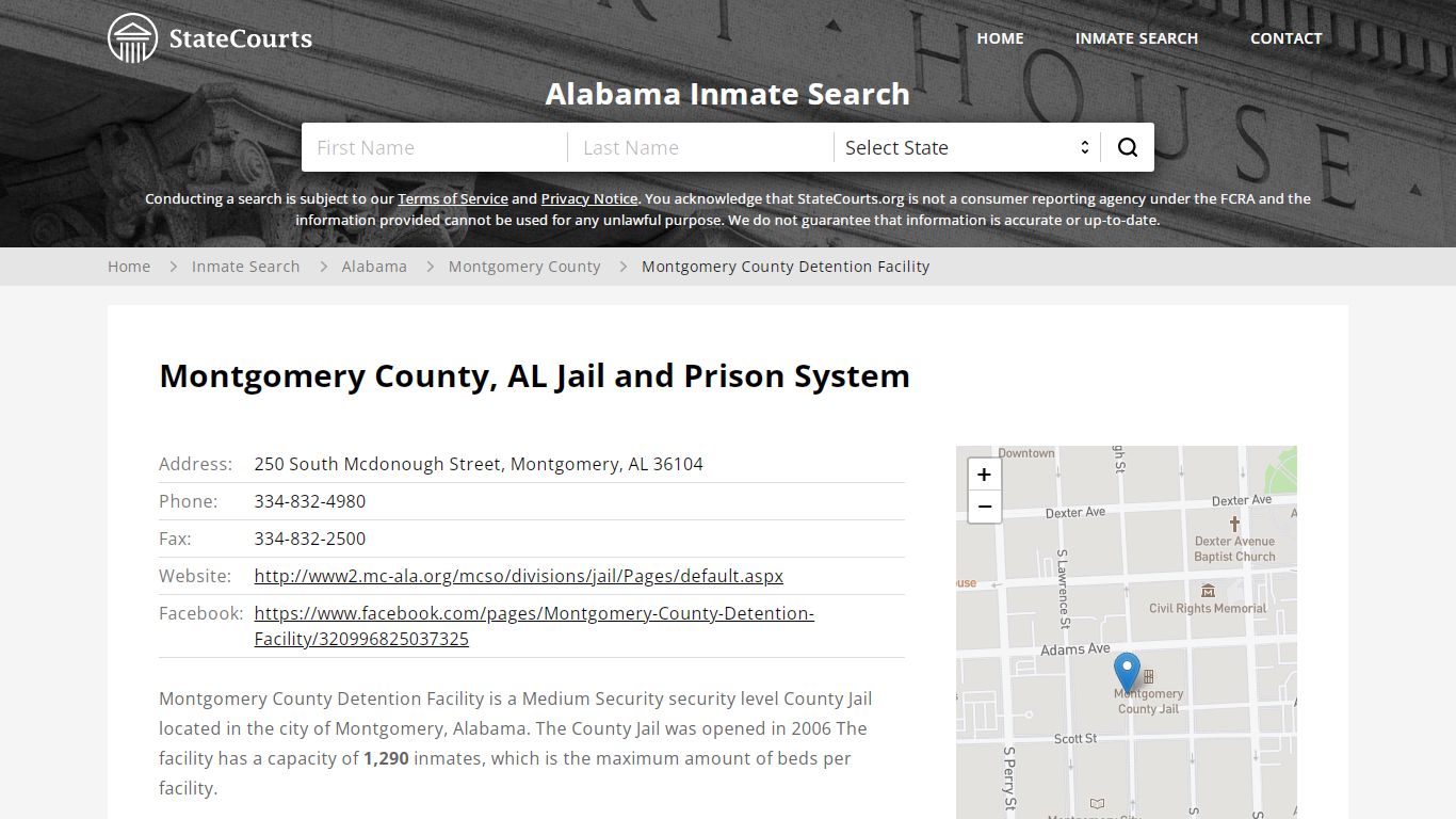 Montgomery County Detention Facility Inmate Records Search, Alabama ...